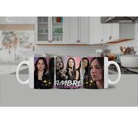 Générique mug Tasse à Café pèle-mêle ambre la grande gagnant de la star academy, 325 ml, Blanc