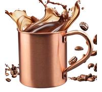 Générique Mugs À Café En Cuivre | Gobelet Léger Artisanal en Cuivre 450ml | Tasse Réutilisable Faite à la Main pour Voyage Cuisine Eau Vin Bière et Boissons