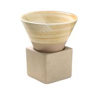 Générique Mugs En Poterie Fait Main | 100 Millilitres Récipient À Boisson - Set De Tasses À Café Et Thé En Entonnoir - Pour Milkshake Cappuccino Latte Sake Yaourt Boisson