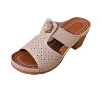 Générique Mule Femme Été Sandales D'été À Talons Pour Femmes Avec Sangle De Talon Réglable Et Bout Ouvert Orthopédique Été Bout Ouvert Confortables Pantoufles Chaussure Femme Compensée