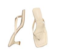 Générique Mules à talons fins pour femme, Design épuré à brides multiples, Chaussures élégantes en cuir respirant, Pour usage quotidien, sorties en ville et dîners