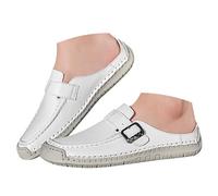 Générique Mules Femme Bout Fermé Talon Plat Sans Arrière Boucle Réglable Semelle Souple Style Mocassin Décontracté Chaussures Été Extérieur Marche Ville Plage Vacances Quotidien Loisirs