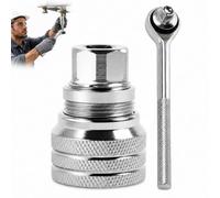 Générique Multi-function Universal Socket Wrench Tool - Universal Maintenance Tool, 10mm-19mm Adjustable Wrenchs for 3/8" Drive Ratchet Torque Wrench & Power Drill with Power Drill Adapter，B
