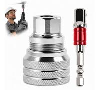 Générique Multi-function Universal Socket Wrench Tool - Universal Maintenance Tool, 10mm-19mm Adjustable Wrenchs for 3/8" Drive Ratchet Torque Wrench & Power Drill with Power Drill Adapter，A