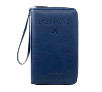 Générique Multi-Functional Passport Wallet,Travel Wallet for Men & Women,Secure Id Card Organizer with Anti-Theft Protection for Credit Cards,Tickets and Cash (Dark Blue)