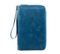 Générique Multi-Functional Passport Wallet,Travel Wallet for Men & Women,Secure Id Card Organizer with Anti-Theft Protection for Credit Cards,Tickets and Cash (Blue)