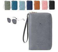Générique Multi-Functional RFID Passport Wallet,Organizer with Anti-Theft Protection,PU Leather Waterproof Travel Wallet