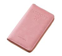 Générique Multi-Functional RFID Passport Wallet,RFID Passport Wallet Women Travel Document Holder,for Credit Cards,Tickets and Cash (Pink)
