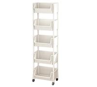 Générique Multi-Tier Rolling Cart Organizer, Mobile Storage Carts with Wheels, Stationery Toys Snacks, Compact Organizer for Study Room, Classroom, Small Rooms, Tight and Narrow Spaces