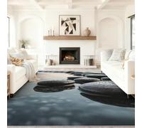 Générique Multicolore Tapis 120 x 180 cm, Zen Minimalisme Galets Tapis de Jeu Doux et Antidérapant pour Chambre Bébé & Ados, Lavable en Machine, Idéal pour Coin Lecture & Crèche
