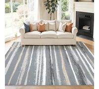 Générique Multicolore Tapis Salon 60 x 120 cm, Antidérapant Et Lavable en Machine Tapis, Poil Ras Moderne Industriel Lignes Verticales Tapis pour Exterieur Interieur Chambre Salle À Manger Bureau