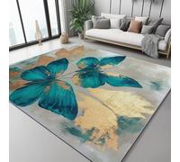 Générique Multicolore Tapis Salon 60 x 90 cm, Tapis Antidérapant à Poils Courts Minimalisme Art Papillon - Facile à Entretenir pour Salon Salle à Manger Bureau à Domicile