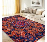 Générique Multicolore Tapis Salon 60x120 cm Boho Glamour Tapis de Jeu | Doux et Antidérapant, Lavable en Machine, Classique Floral Mandala Paisley Tapis Chambre Bébé Adulte, Salle à Manger, Couloir