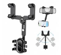 Générique Multifunctional 360 Rotatable Car Rearview Mirror Phone Holder for Smartphones Universal Bracket Mount Rearview Mirror Accessories for Daily Commute and Travel (B-1Pcs)