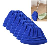 Générique Multifunctional Lazy Broom Cloth Cover Reusable Microfiber Broom Replacement Covers, Wet & Dry Cleaning, Fits Most Brooms - Ideal for Floors, Walls, Pet Hair & Home/Office Use (Blue-6PCS)