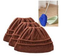 Générique Multifunctional Lazy Broom Cloth Cover Reusable Microfiber Broom Replacement Covers, Wet & Dry Cleaning, Fits Most Brooms - Ideal for Floors, Walls, Pet Hair & Home/Office Use (Brown-3PCS)