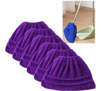 Générique Multifunctional Lazy Broom Cloth Cover Reusable Microfiber Broom Replacement Covers, Wet & Dry Cleaning, Fits Most Brooms - Ideal for Floors, Walls, Pet Hair & Home/Office Use (Purple-6PCS)