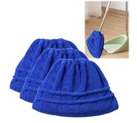 Générique Multifunctional Lazy Broom Cloth Cover Reusable Microfiber Broom Replacement Covers, Wet & Dry Cleaning, Fits Most Brooms - Ideal for Floors, Walls, Pet Hair & Home/Office Use (Blue-3PCS)
