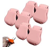 Générique Multifunctional Rod Holder, Portable Beach Fishing Pole Holder, Tackle Ties Cable Holders Fit, Auto Fixed Prevent Entanglement and Collision, for Various Size Pole (3Pair,Pink)