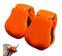 Générique Multifunctional Rod Holder, Portable Beach Fishing Pole Holder, Tackle Ties Cable Holders Fit, Auto Fixed Prevent Entanglement and Collision, for Various Size Pole (1Pair,Orange)