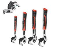 Générique Multifunctional Self-Locking Wrench, Self-locking Universal Adjustable Wrench Set, 6/8/10/12" Quick Pipe Vise Wrenchs for Screws, Nuts (MIX 4pcs)