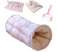 Générique Multifunctional Soft Thicken Cat Tunnel Bed,Collapsible Reversible Indoor Winter Warm Cats Mats,Anti Slip Washable Plush Dual-Purpose Pet Bed Mat,for Rabbits, Kitten,Puppy