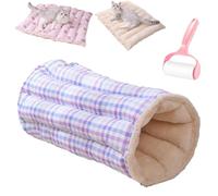 Générique Multifunctional Soft Thicken Cat Tunnel Bed,Collapsible Reversible Indoor Winter Warm Cats Mats,Anti Slip Washable Plush Dual-Purpose Pet Bed Mat,for Rabbits, Kitten,Puppy