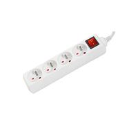 DEXLAN Multiprise 4 prises avec interrupteur blanche - 0,8 m