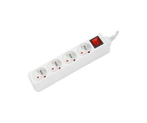 GENERIQUE Multiprise 4 Prises Blanche Interrupteur 0 8m