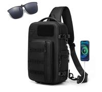 Générique Multipurpose Outdoor Tactical Sling Bag for Men,Large Capacity Waterproof Crossbody Bag,Anti-Theft Travel Shoulder Bags