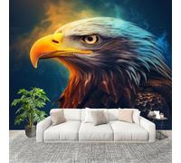 Générique Murale Papier Peint 250x175cm Animaux Flammes Aigles Protection UV Poster Mural Intissé Sombre Poster Décoration - Salon Appartement - Photo d'art Tableaux Muraux