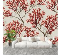 Générique Murale Papier Peint 350x256cm OcéAn ThèMe Corail Protection UV Poster Mural Intissé Beige Poster Décoration - Salon Appartement - Photo d'art Tableaux Muraux