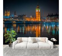 Générique Murale Papier Peint 400x280cm BâTiments Urbains ProspèRes Papier Peint Intissé Résistant à la décoloration Sombre Moderne Salon Chambre Panoramique Decoration Fresque Murale