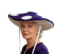 Générique Mushroom Hat - Plush Wide Brim Beret, Soft Funny Costumes Cap, Mushrooms Plush Cap, Oversized Cosplay Party Headwear | Costume Mushroom Hat For Teens Adults Carnival Masquerade Birthday