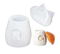 Générique Mushroom Jar Mold,Pudding Cup Mould - with Lid Squirrel Design Silicone Jar Mold Set - for DIY Bin Candy Crafts