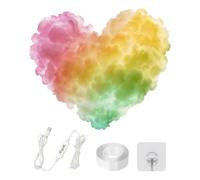 Générique Music Rhythm Cloud Lamp - Color Changing Atmosphere Light for Visual Effects | Polymer Frame with Flexible LEDs, USB Plug Illumination, Tool for Gaming Room Studio Event Setup