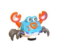 Générique Musical Crawling Crab Toy, 20.5x11.5x14cm, PP Moving Activity Device, LED Light, Sensory Play Accessory, Walking Motion, Sound Training Skills