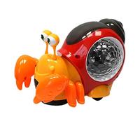 Générique Musical Crawling Snail - 6.26 inch Ƭoddler Light-Up Snail Toy | Electric Crawling Snails Toy - Automatic Obstacle-Avoiding Toys for Children Perfect for Birthday Presents Playtime Fun
