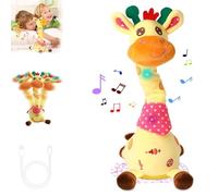 Générique Musical Giraffe Toy, Dancing Talking Giraffe Toys, Sings, Dances & Repeats What You Say, Interactive Mimicking Toy with Recording, Shining LED Lights and Energetic Twisting Dance (1pcs)