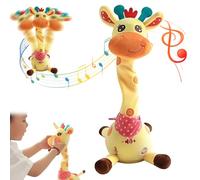 Générique Musical Giraffe Toy - Sings, Dances & Repeats What You Say, Dancing Giraffe Plush Toy, Shining LED Lights, Interactive Voice Imitation (1pcs)