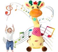Générique Musical Giraffe Toy - Sings, Dances & Repeats What You Say, Dancing Talking Giraffe Toy Light up Energetic Twisting Dance, Adjustable Volume Function, Voice Imitation & Recording (Charge)