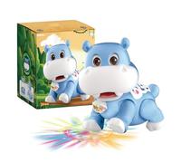 Générique Musical Hippo Toy, Light Dancing Hippo, 5.51 inches Walking and Music, Sensory Engagement Toy for, and Kids, Fun Home Or Travel Activity, Encourages Movement Play