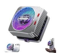 Générique MX2 Magnetic Cell Phone Cooler, 30W Magnetic Heat Dissipation King, Portable Mobile Phone Cooling Fan, for Live Streaming, Mobile Gaming, Outdoor Vlog (1Pc)