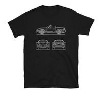 Générique MX5 Miata Roadster JDM Blueprint T Shirt High Detail Technical Drawing Streetwear