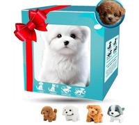 Générique My Realistic Robot Puppy, 2025 New AI Robot Dog, Interactive Robotic Pet That Sits,Barks,Walks & Runs Like a Real Dog Move (White)