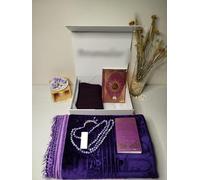 Générique My Tijara Coffret Complet prière Femme Le Saint Coran Jilbab Tapis de prière citadelle du Musulman tasbih musc (Violet), CofCmH1