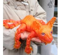 Générique Mystic Meow 3D Guardian Cat, 3D Printed Animals Hairless Cat, Colorful Realistic Flexible Articulated Joints Animal Figurine, Fidget Articulated Joints Cats for Cats Lovers Gifts