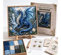 Générique Mythic Dragon Realms 3D Fabric Poke Art Kit,DIY Craft 3D Fabric Poke Art Kit with Layered Texture and Embroidery Effect,Beginner-Friendly Craft for Projects, Fantasy Home Decor Gift