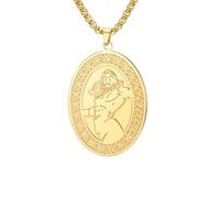 Générique Mythologie grecque Collier du Dieu de la mer Poséidon Collier vintage à motif de tridents Amulette double face