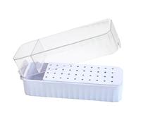 Générique Nail Bit Holder, 40-Hole Nail Drill Case, Transparent Lid Display Box, Dustproof Storage Organizer, Sturdy Grinding Tips Container for Home Manicure Pedicure Gel Polish Removal Prep